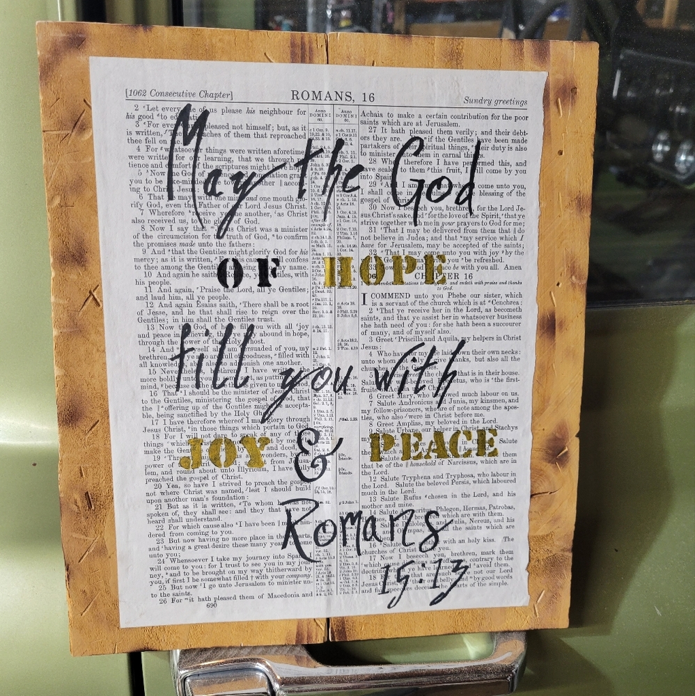 Bible verse wall art Romans 15:13